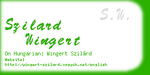 szilard wingert business card
